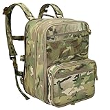 tactifans Tactical Expandable Flatpack, Chest Rig Backpack MOLLE Assault Pack Hydration Pack for PC Vest (CP)