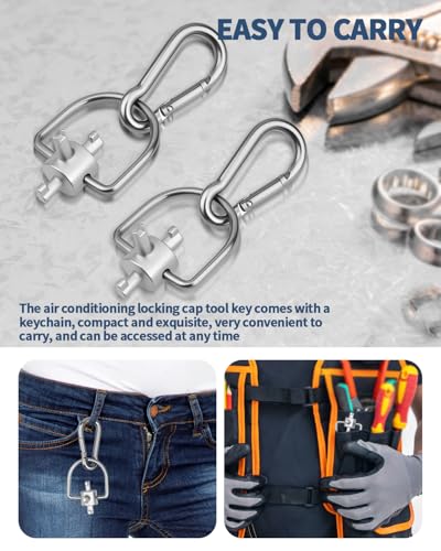 Aecsze 2 Pack 3-in-1 Locking Cap Key