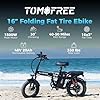 16in Tomofree T1 Electric Bike for Adults,Fat Tire Folding Ebike, 48V 20AH 1500W, 28-31MPH, 330lbs Load, UL GCC Certification, Light Weight, Fast Charge, Commuter Ebike #2