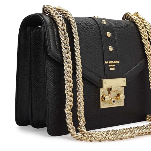 Image of Da Milano Leather Shoulder Bag for Women (00349D-OL)
