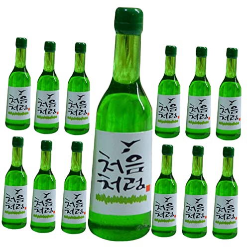 Alipis 1set Simulated Rice Wine Mini Wine Cups Mason Jar Swing Top Bottles Mini Stuff Beer Resin Green 15pcs