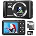 Produktbild Digitalkamera 4k Fotokamera mit Autofokus, 44MP Fotoapparat mit 32GB SD-Karte 16X Digitalzoom Kompaktkamera für Anfänger Kinder Jungen und Mädchen Studenten Erwachsene (2 Batterien)