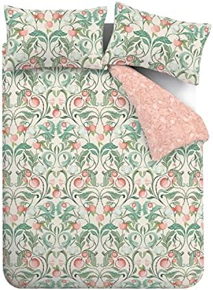 Catherine Lansfield Clarence Floral Reversible Single Duvet Cover Set with Pillowcase Natural