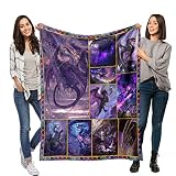 Dragon Blanket Throw Purple Dragon Gift Fuzzy Plush Soft Cozy Warm Gift Blanket for Living Room Couc