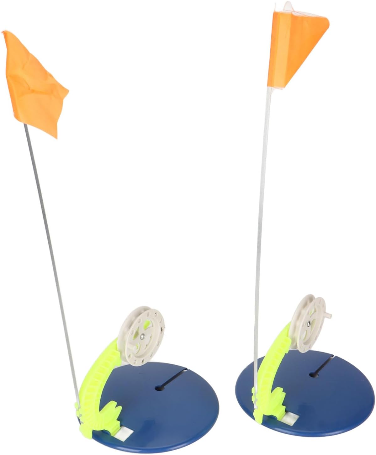 6 Set Ice Fishing Flag Kit, Winter Rod Indicator with Floating Base Tackle, Portable Ice Fishing Tip Up Flag Kit for Winter Fishing, Ice Fishing Accessories for Fishing Enthusiasts