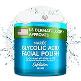 MAREE Glycolic Acid Pads - Toner Pads for Face Cleansing - Exfoliating Pad with Tea Tree Oil, Salicylic Acid & Vitamins E, B3, B5 - Acne Clearing, Skin Pore Resurfacing & Radiance Device - 50 Count