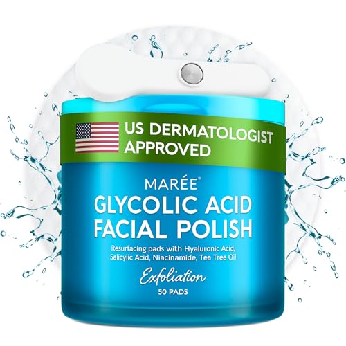 MAREE Glycolic Acid Pads - Toner Pads for Face Cleansing