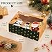 Imagen de YUNSDA 12 cajas de galletas de Navidad de papel kraft con ventana
