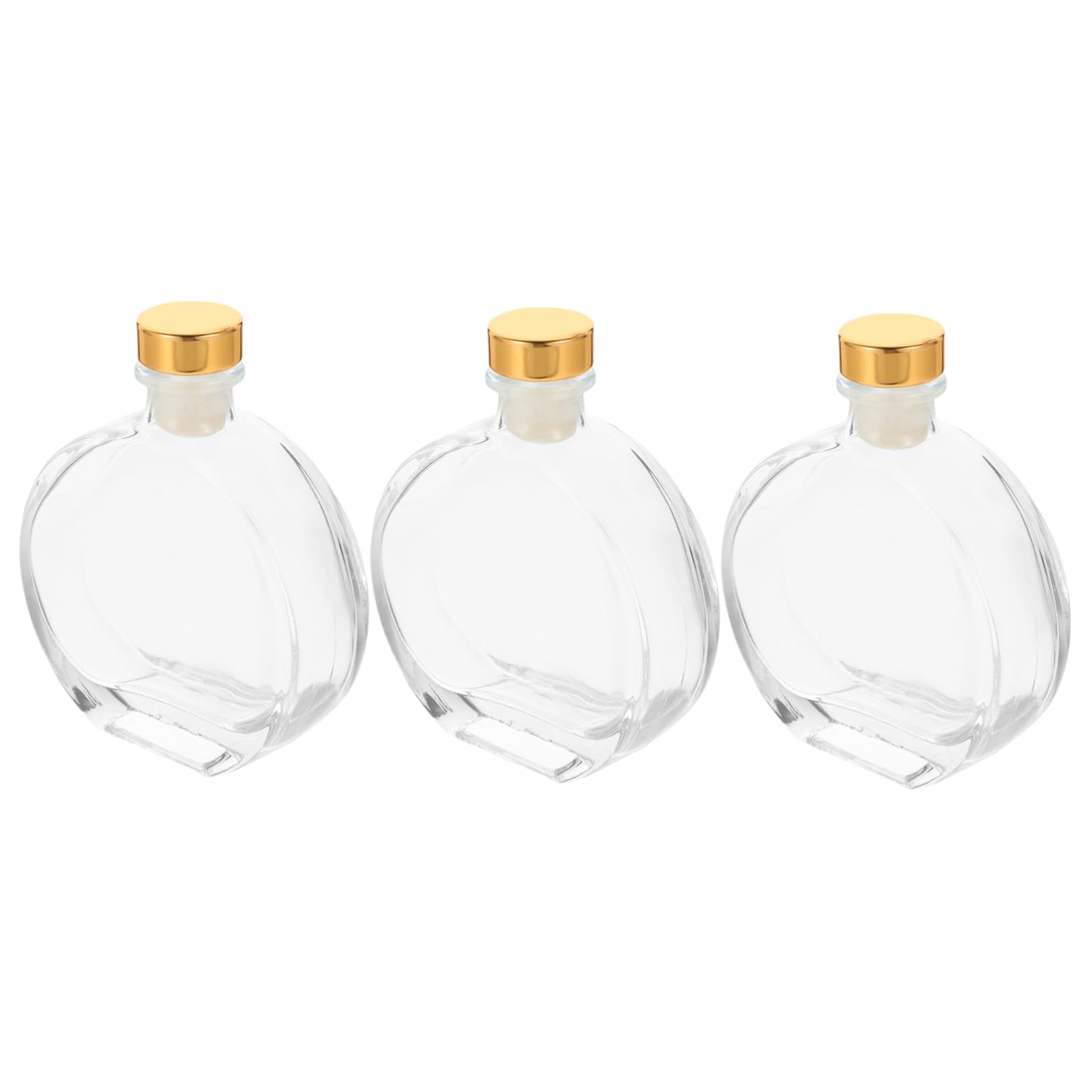 Zerodeko 3 Ensembles Bouteille en Verre D'aromathérapie Diffuseur De Parfum Flacon Diffuseur D'huiles Essentielles Arôme Contenants De Parfum Vides Flacon Diffuseur Vide Abdos 3 Pièces * 3