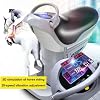 Máquina de equitación eléctrica para gimnasio doméstico - Plataforma vibratoria para ejercicios de caderas y piernas, ejercicio sentadillas indoor, 20 niveles ajustables, equipo de fitness para pérdida de peso y tonificación miniatura 4