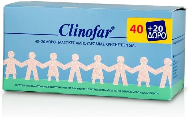 Clinofar Salin Solution 5ml x 40amps (+20 Ampoules)
