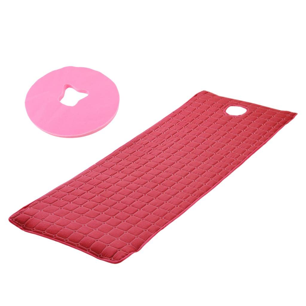 CALANDIS™ Beauty Salon Massage Bed Mattress Sheet Red & Pink Face Rest Cradle Cover | Bedding-image-37