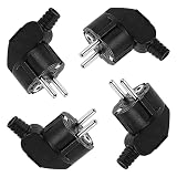 GUNGY Schuko Stecker Winkelstecker 250V 16A Schukostecker Stromstecker mit...