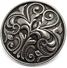 [silver KYASYA] Arabesque Arabesque Pattern Concho Decorative Button Screw Type Wallet Smartphone Case Leather T Shirt Handmade Custom Parts, Leather