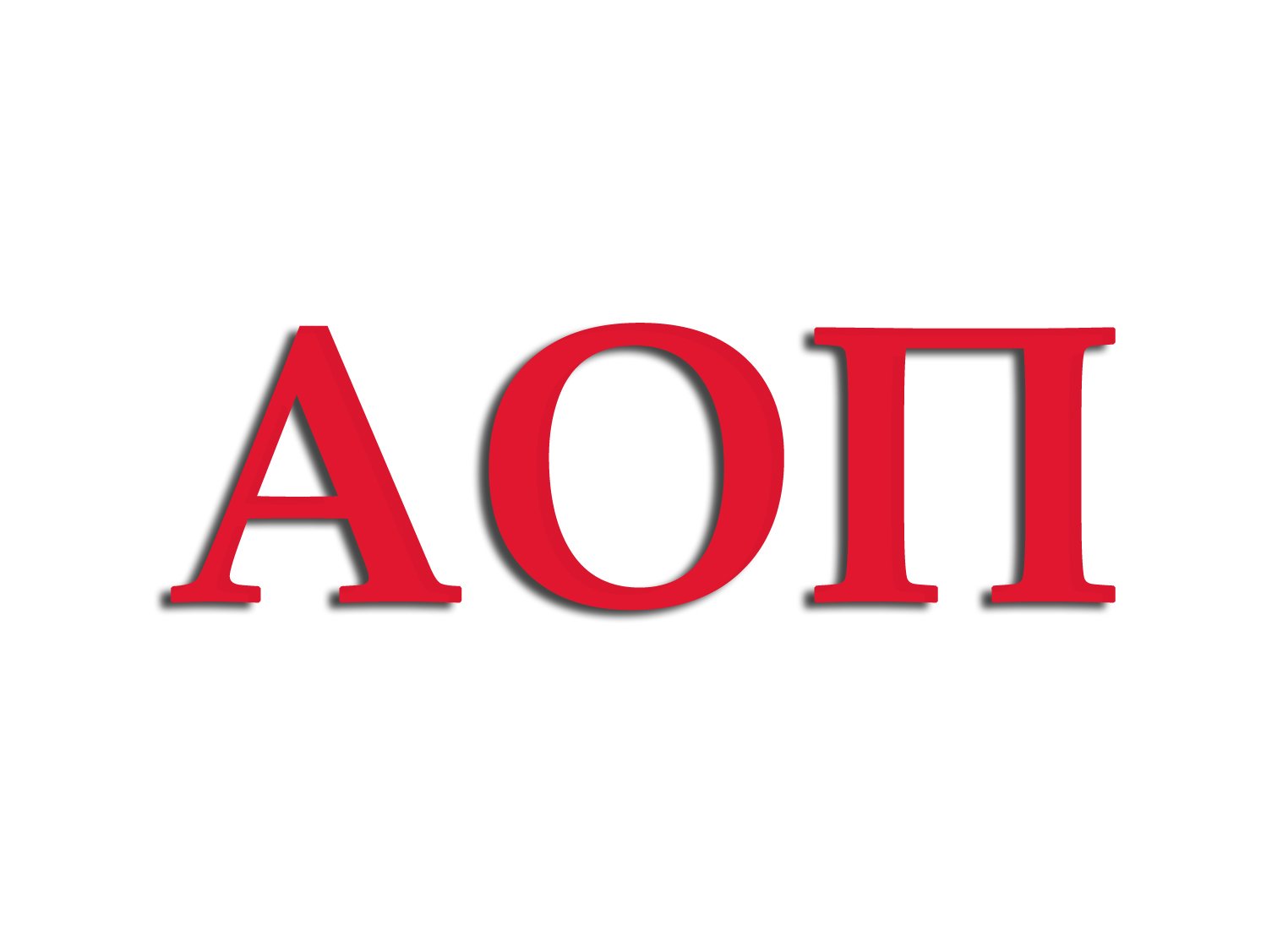 Officially Licensed Alpha Omicron Pi 8" x 3" Window Decal Red mholle131