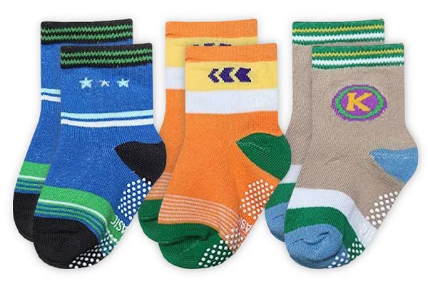 MYYNTI Baby Boys and Baby Girls Cotton Ankle Anti-Skid Non-Slip Grips Socks for Kids Infant New Born Baby 0-2 Years Multi-pattern and Multi-color