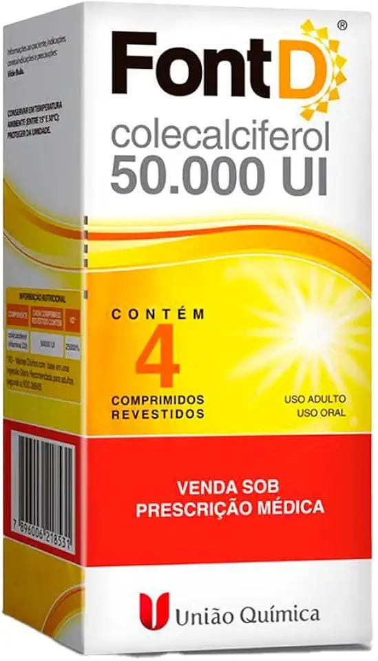 Vitamina D 50.000 UI c/ 4 cápsulas - União Quimica