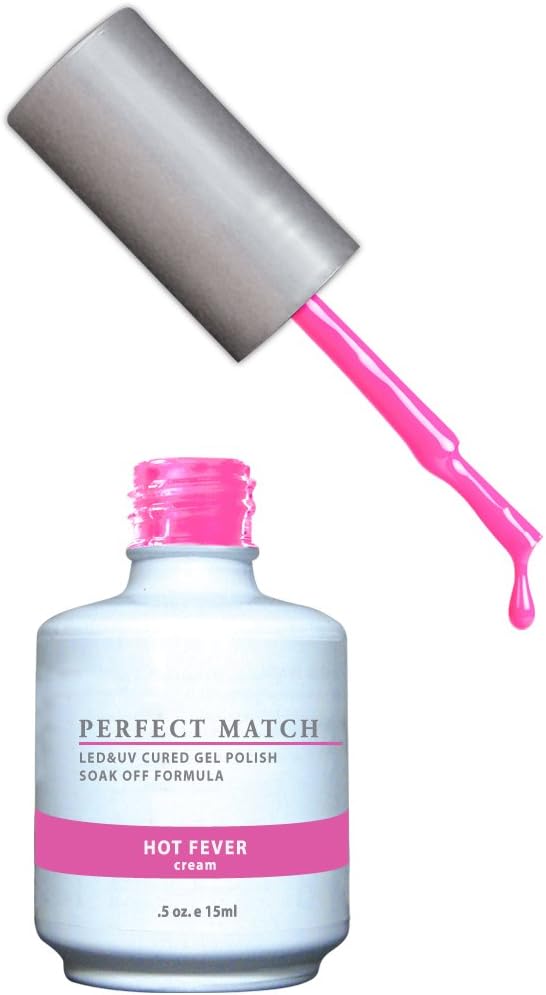 Lechat Nail Care Perfect Match Dual Set Soak Off Gel Polish And Dare To Wear Lacquer - Hot Fever Pms44