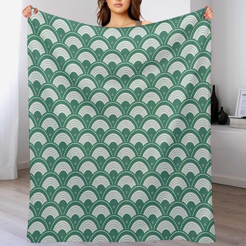 Couverture polaire à rayures géométriques 177x203 cm pour lit et canapé - 2