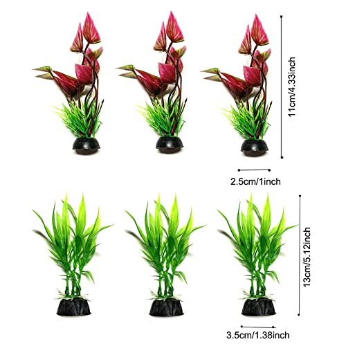 Pietypet 25 Pack Aquarium Plants, Fish Tank Decoration Colorful Artificial Fish Tank Decor Plants Aquarium Decorations For Household And Office Aquarium Simulation, Small To Large And Tall #TOP4