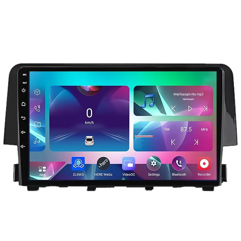 Reproductor Android para Honda Civic con pantalla táctil fluida de 4 núcleos y conexión WiFi