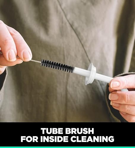 Miniatura 5 de Litheli Kit de accesorios para rociadores de pintura, 5 artículos (recipiente, tapa, sello, tubo de succión, cepillo)