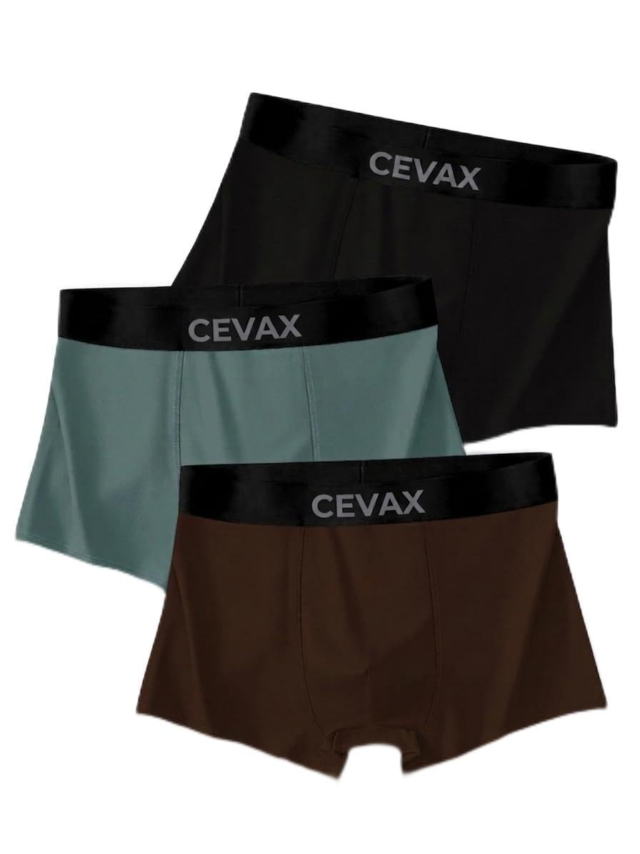 Men's Boxer Briefs, Soft Stretch Cotton Blend, Regular Fit, Elastic Waistband, Mid Rise Trunks, 3-Pack-picture-34