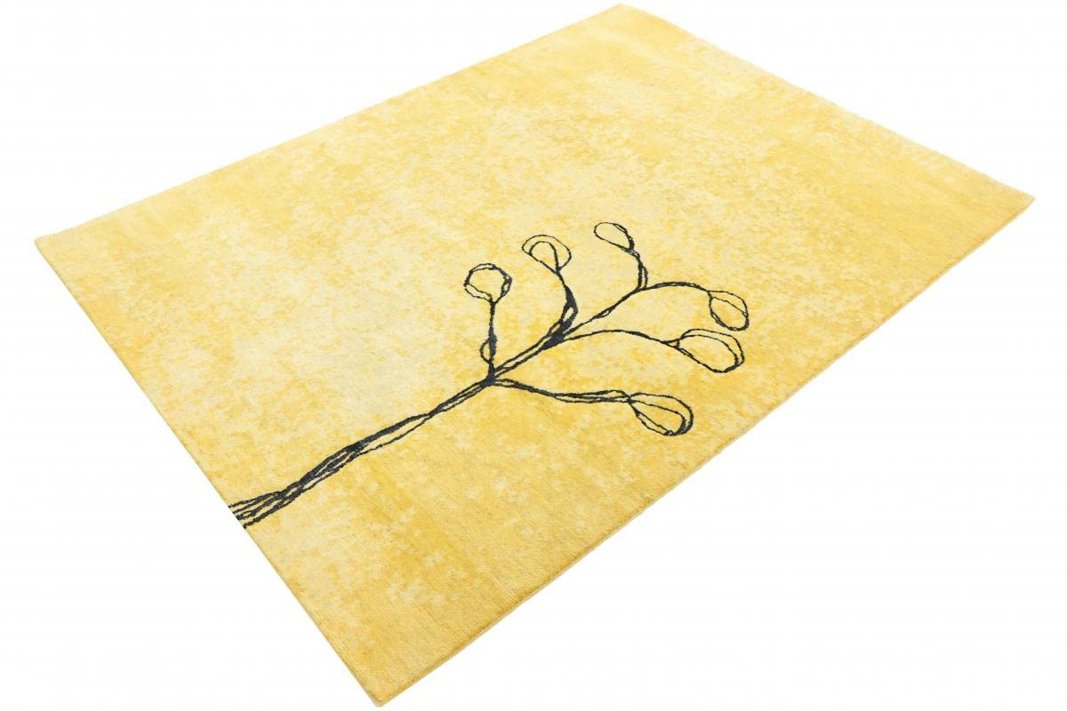 Sadraa 205 x 153 dywan orientalny, beżowy, ręcznie tkany indyjski design, nowoczesny dywan