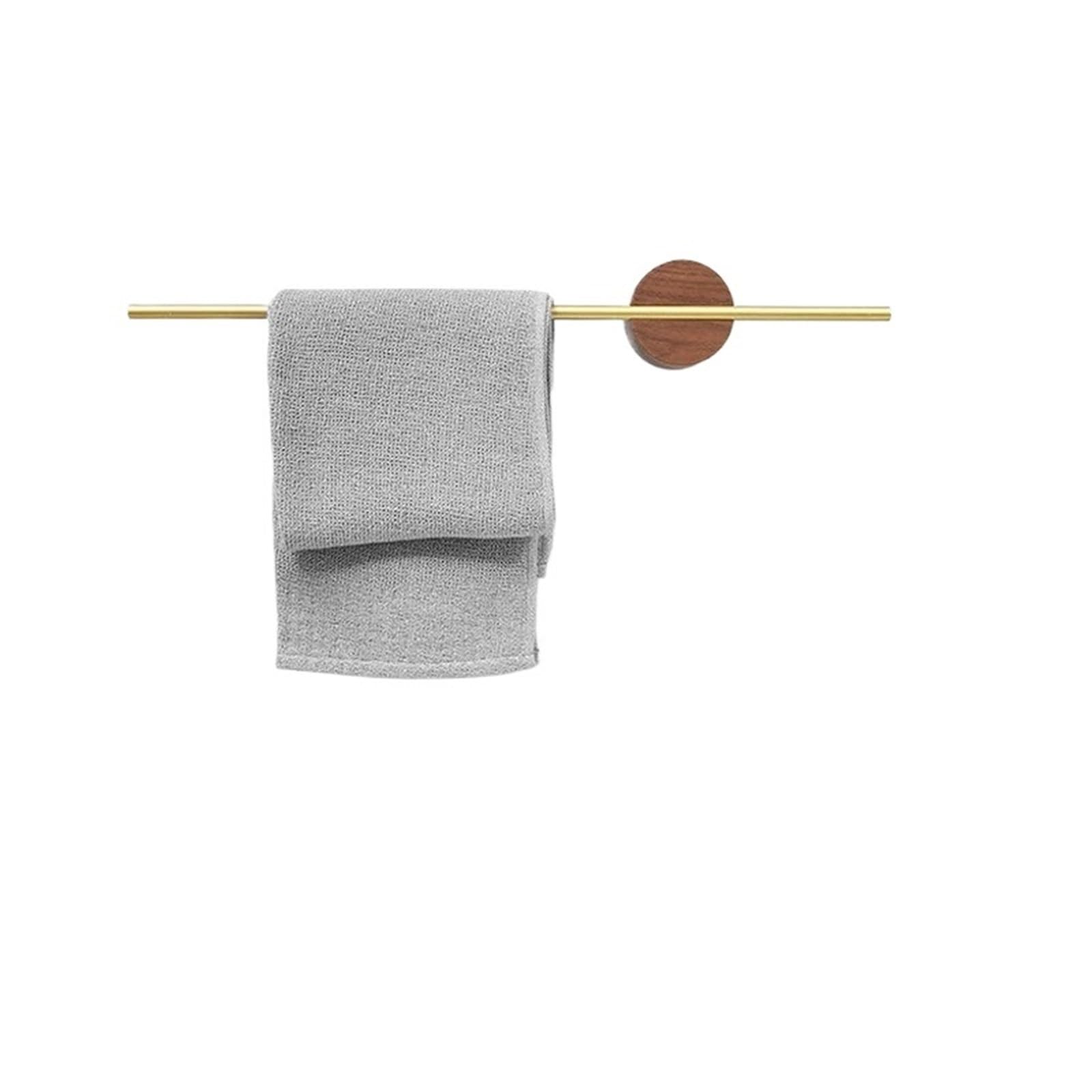 Towel Rails Bathroom Sliding Single Rod No Punch Multicolor 40cm 50cm Aluminum(Gold 50cm)
