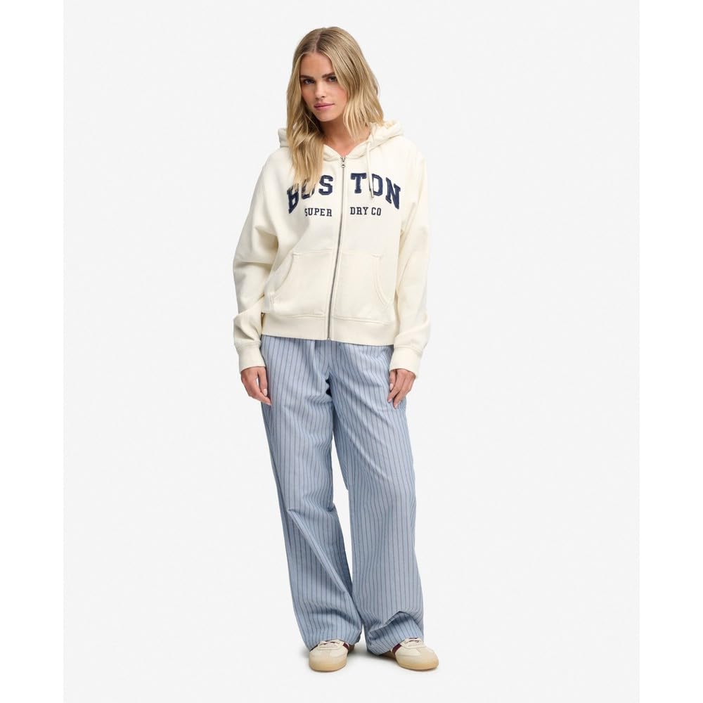 Superdry Athletic Essentials Relaxed Crop Full Zip Sweatshirt XS