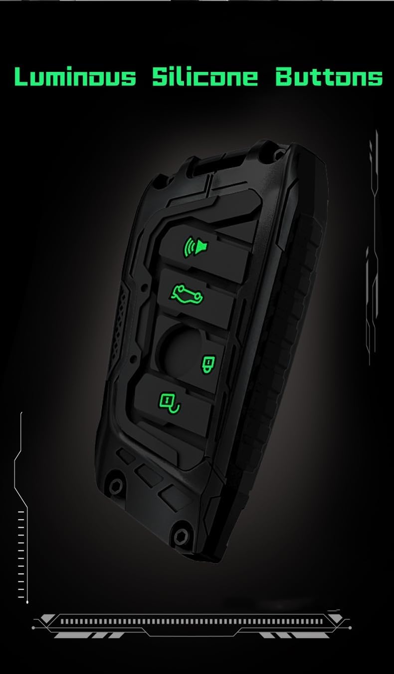 Heavy Zinc Alloy Key fob Cover, Keychain, Key Case, Accessories Compatible with BMW 2023 2024 2025 5 7 Series 740i 760i X1 X5 X6 X7 XM IX IX3 I5 I7 etc - Image 6