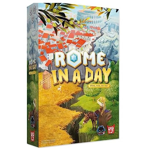 Alley Cat Games Rome in a Day, Strategy Board Game for 2 to 5 Players, Ages 12+, Red