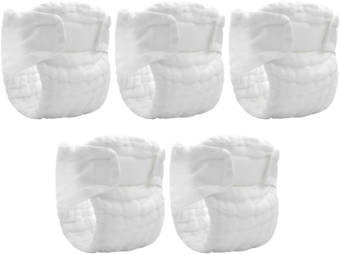 5pcs Reusable Cloth Diapers for Newborns, Washable Cotton Diaper Pants, Keep Dry and Comfortable, Suitable for 7.5-12.5kg Babies, Promotes Healthy Sleeping Habits