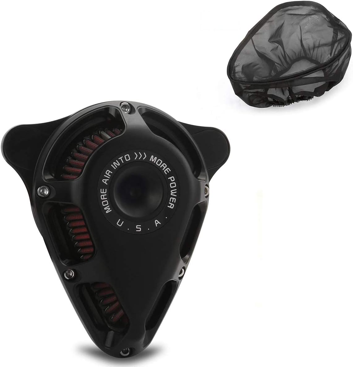 HappyMotor Turnable Black Fltr Air Breather Intakes For