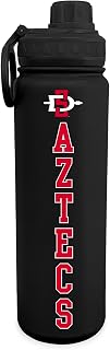 San Diego St Water Bottle - Double Walled Stainless Steel 24 oz Keeps Drinks Cold or Hot