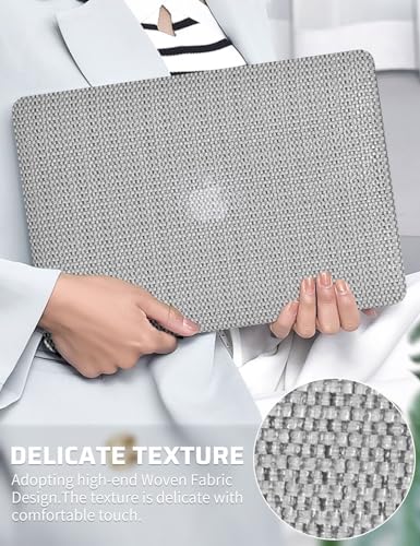 Carcasa MacBook Air 13 M3 elegante diseño tejido translúcido protector plástico 2