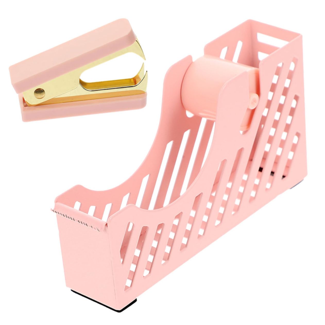 jojofuny 4 Set Forniture per Ufficio con Dispenser per Nastro e Rimuovi Punti Metallici Kit Accessori Eleganti per Scrivania e Leggero per Attività Domestiche e Lavorative