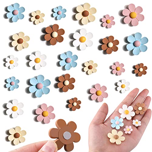25 Pieces Flower Fridge Magnets, Mini Daisy Refrigerator Magnets Cute Magnets For Locker Whiteboards Home Office Decor #TOP19