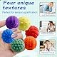 DGMI 8 Stück Magnetbälle, Magnetischer Akupressurball aus Silikon, Magnetischer Massageball,Fidget Toys Sensorikspielzeug für Kinder und Erwachsene (Sorgenbälle mit Silikonstruktur)