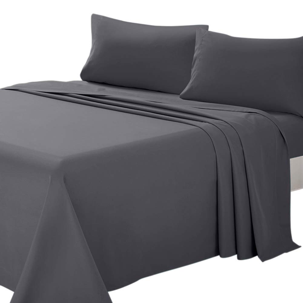 Drap plat et parure de lit coton bio pour matelas épais grand lit