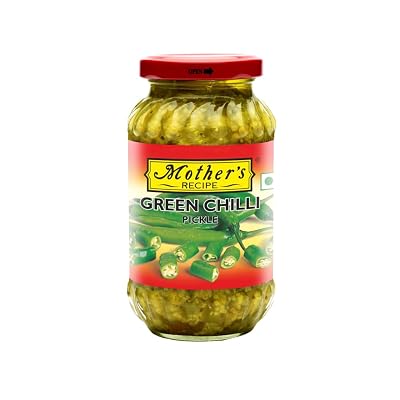 Mother's Recipe Green Chilli Pickle Bottle,400 G