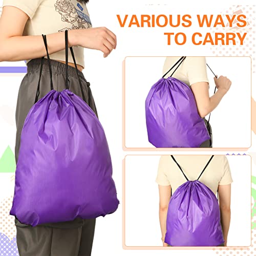 Kacctyen 400 Pcs Drawstring Backpack Bulk Draw String Bags Cinch Bag Sackpack For Homeless Care Packages Women Men Outdoor Gym Sports Party Trip, 18 Colors #TOP4