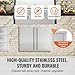 VEVOR BBQ Access Door 31W x 24H Inch, Double BBQ Door Stainless Steel with Recessed Handle, Outdoor Kitchen Doors for BBQ Island, Grill Station, Outside Cabinet