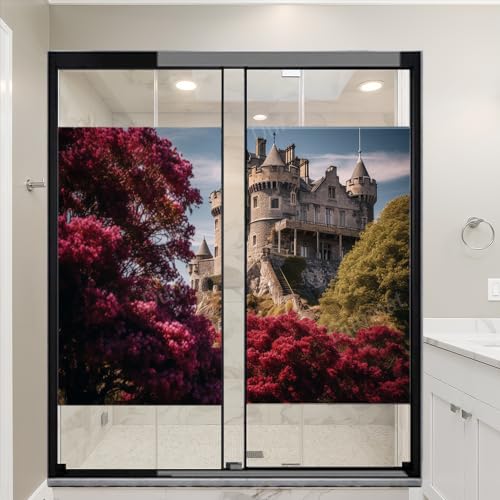 Película para ventana con diseño colorido y flores 17.7x23.6 in pack x2 miniatura 1