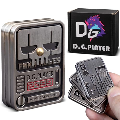 Fidget Toys Adults, Metal EDC Fidget Slider, Poker Fidget Magnetic Toys for Anxiety, Relieve Stress, Focus, Find Inspiration, Portable Design