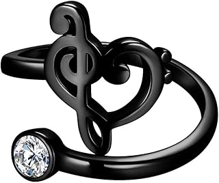 Women's Musical Note Necklace Silver/18K Gold Black Gun Plated Treble Clef Music Note Jewelry Gifts for Music Lover