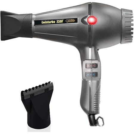 Amazon.com: Turbo Power Twin Turbo 3200 Gris oscuro y M Hair Designs -  Accesorio de soplado caliente negro (nido - 2 artículos) : Belleza y  Cuidado Personal