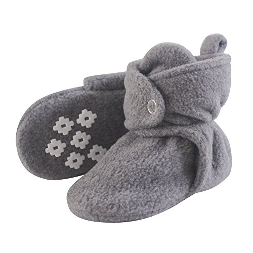 Little Treasure Unisex Baby Cozy Fleece Booties, Heather Gray, 0-6 Months