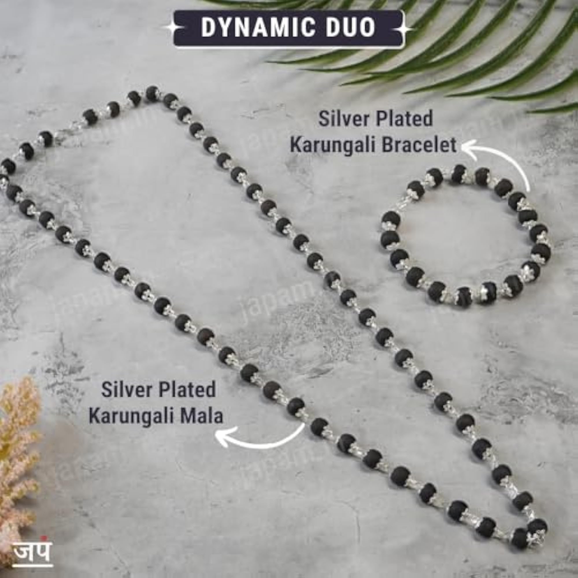 Karungali Mala 54+1 Beads & Bracelet Combo, Lab Tested Ebony Wood