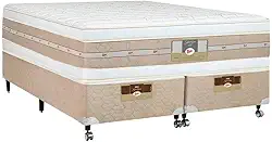 Cama Box + Colchão Castor Queen Silver Star Air Double Face Pocket 158x198x61cm